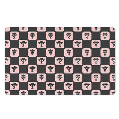 Caduceus Pattern Print Polyester Doormat