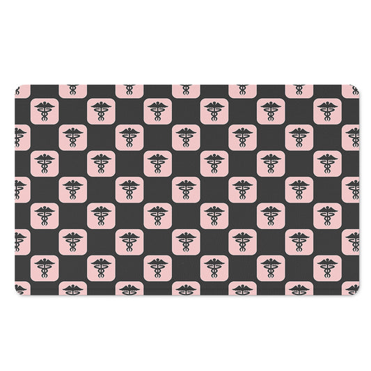 Caduceus Pattern Print Polyester Doormat