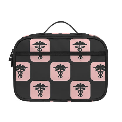 Caduceus Pattern Print Portable Lunch Bag