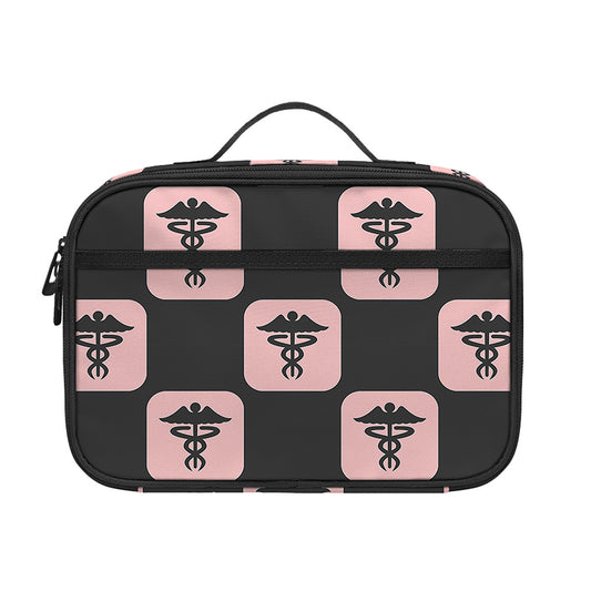 Caduceus Pattern Print Portable Lunch Bag