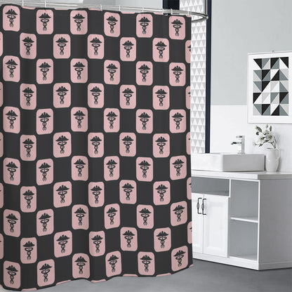 Caduceus Pattern Print Premium Shower Curtain