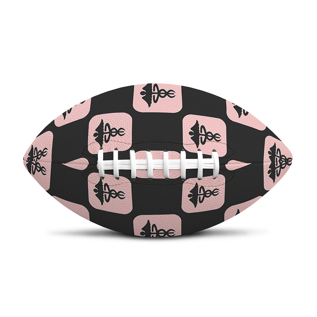 Caduceus Pattern Print Rugby Ball