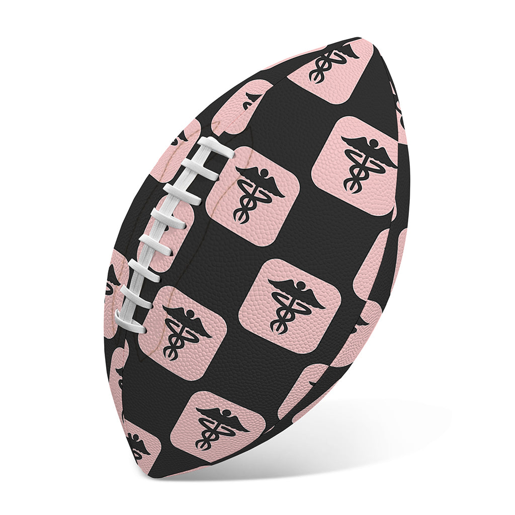 Caduceus Pattern Print Rugby Ball