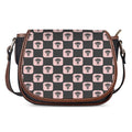 Caduceus Pattern Print Saddle Bag