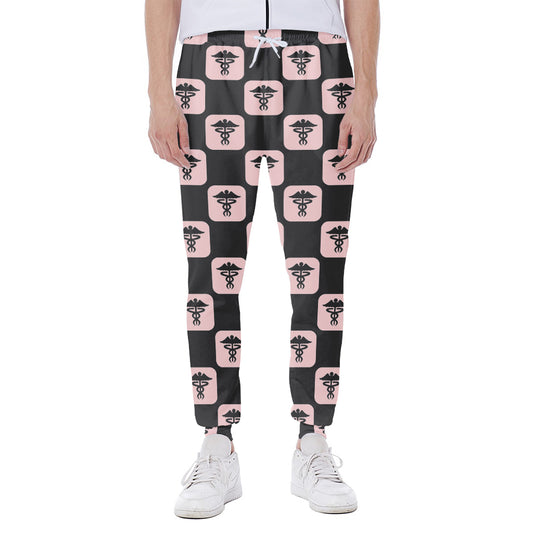 Caduceus Pattern Print Scuba Joggers