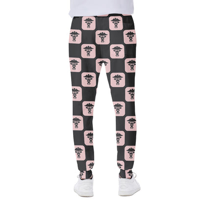 Caduceus Pattern Print Scuba Joggers