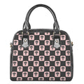 Caduceus Pattern Print Shoulder Handbag