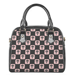Caduceus Pattern Print Shoulder Handbag