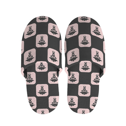 Caduceus Pattern Print Slippers