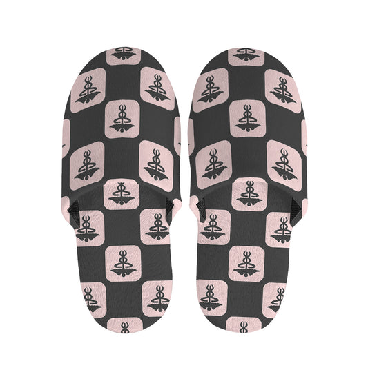Caduceus Pattern Print Slippers
