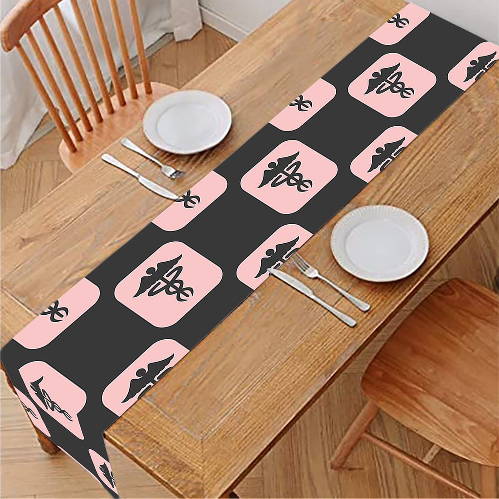 Caduceus Pattern Print Table Runner