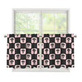 Caduceus Pattern Print Tier Curtains
