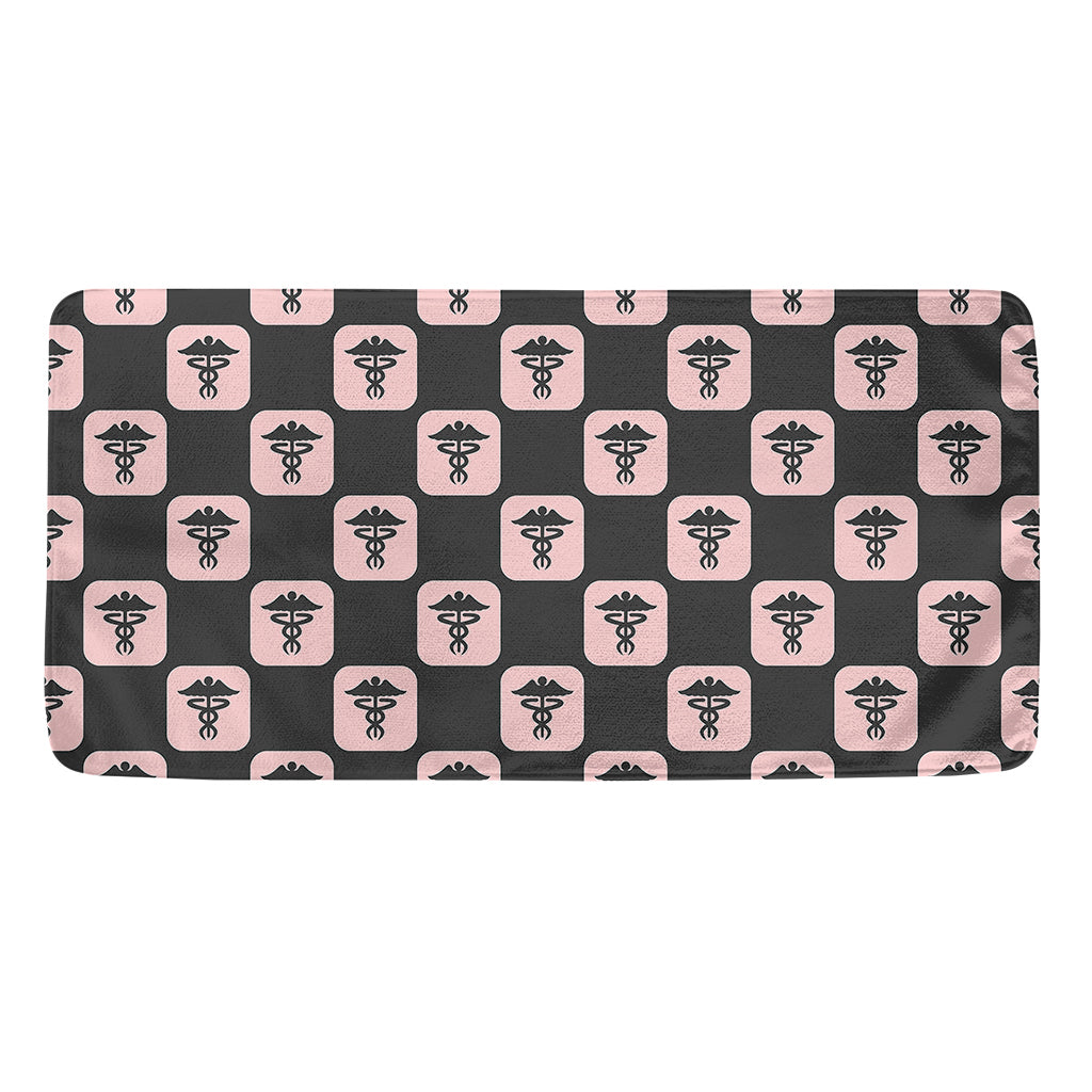 Caduceus Pattern Print Towel