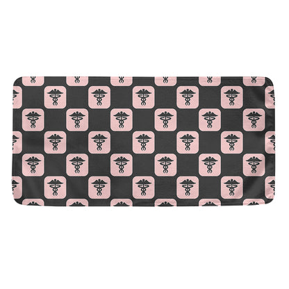 Caduceus Pattern Print Towel