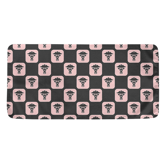 Caduceus Pattern Print Towel