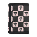 Caduceus Pattern Print Trifold Wallet