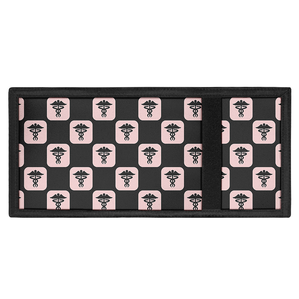 Caduceus Pattern Print Trifold Wallet