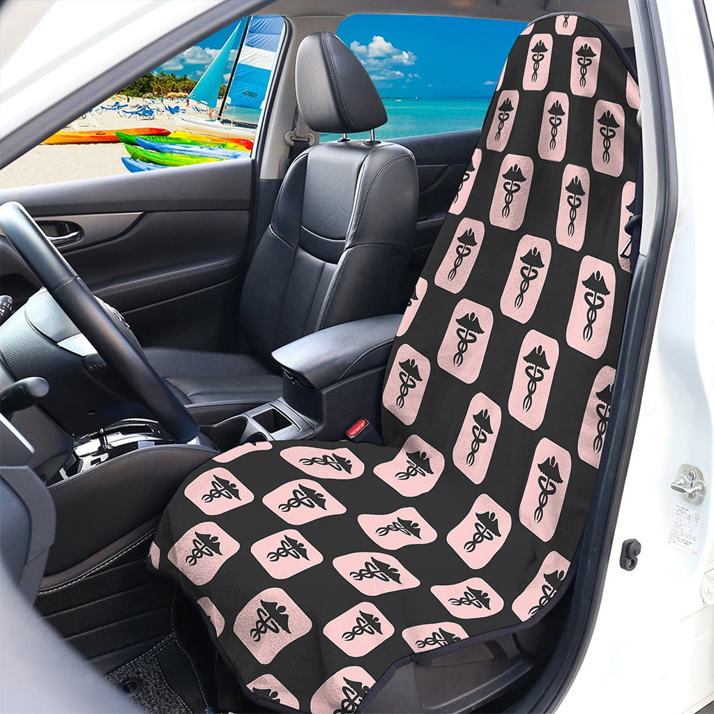 Caduceus Pattern Print Waterproof Car Seat Cover