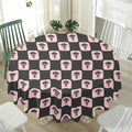 Caduceus Pattern Print Waterproof Round Tablecloth