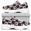 Caduceus Pattern Print White Chunky Shoes