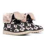 Caduceus Pattern Print Winter Boots
