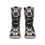 Caduceus Pattern Print Winter Boots