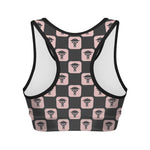 Caduceus Pattern Print Women's Sports Bra