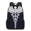 Caduceus Symbol Of Medicine Print 17 Inch Backpack