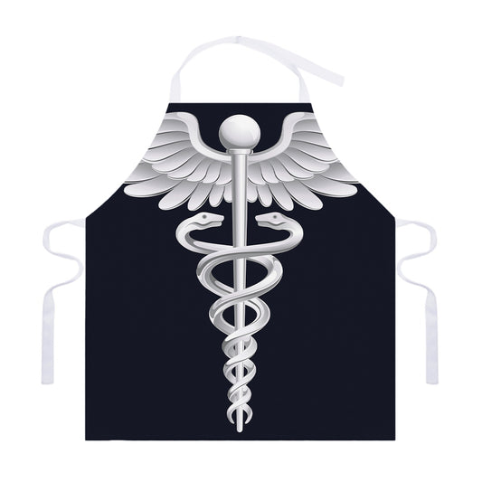 Caduceus Symbol Of Medicine Print Adjustable Apron