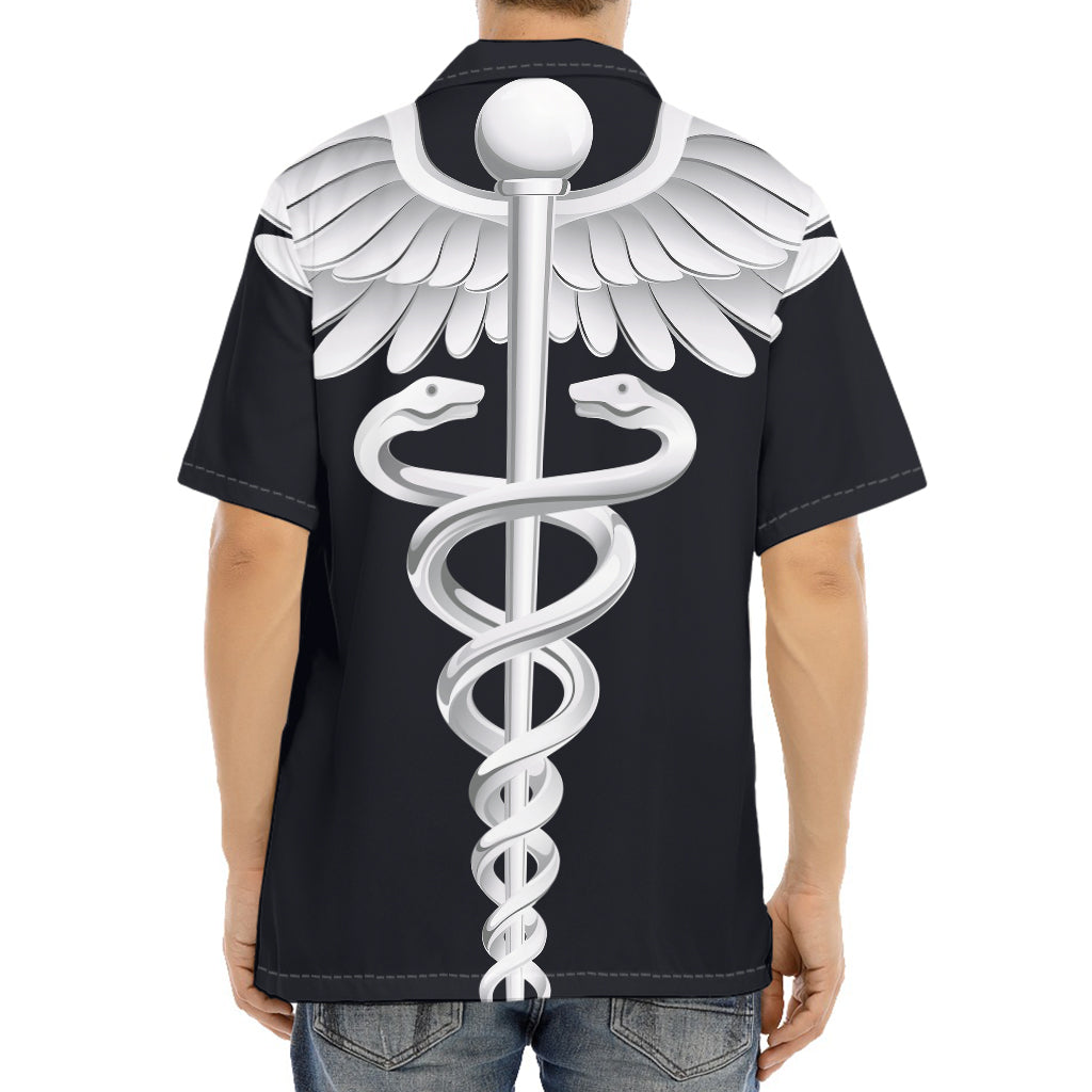 Caduceus Symbol Of Medicine Print Aloha Shirt
