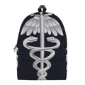 Caduceus Symbol Of Medicine Print School Backpack