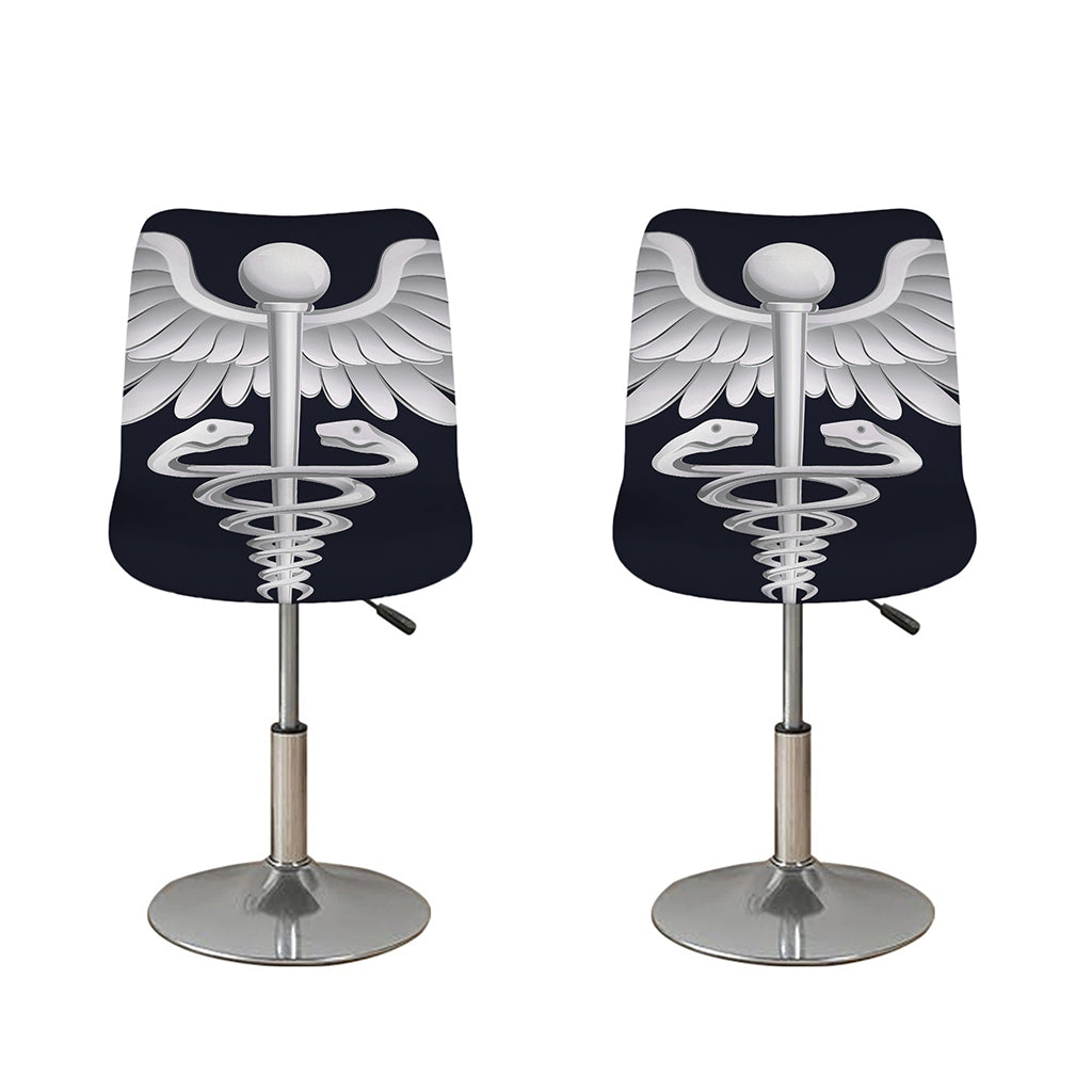 Caduceus Symbol Of Medicine Print Bar Stool Covers