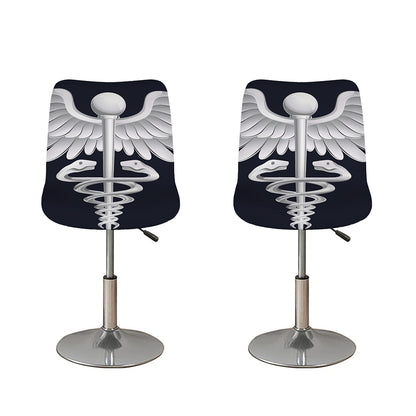 Caduceus Symbol Of Medicine Print Bar Stool Covers