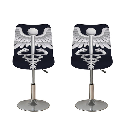 Caduceus Symbol Of Medicine Print Bar Stool Covers