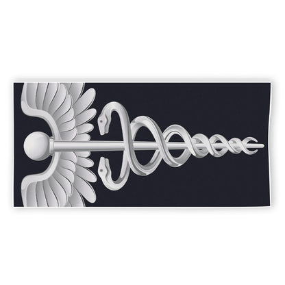 Caduceus Symbol Of Medicine Print Beach Towel