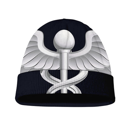 Caduceus Symbol Of Medicine Print Beanie