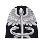 Caduceus Symbol Of Medicine Print Beanie