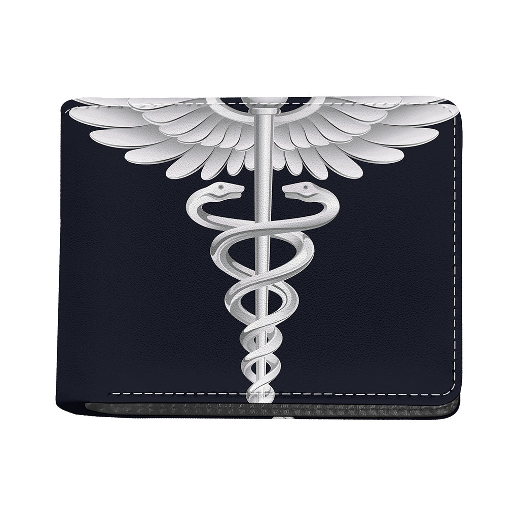 Caduceus Symbol Of Medicine Print Bifold Wallet