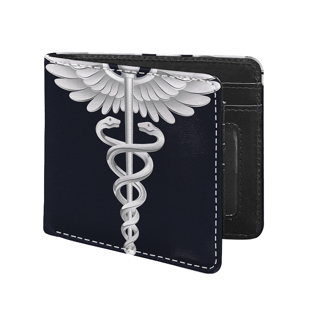 Caduceus Symbol Of Medicine Print Bifold Wallet