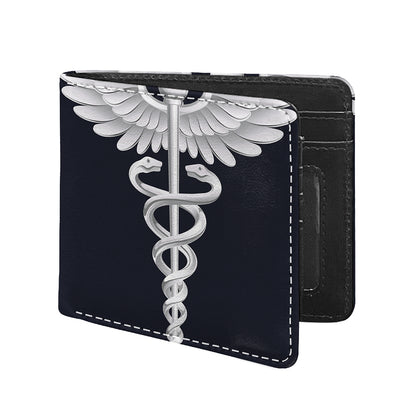 Caduceus Symbol Of Medicine Print Bifold Wallet