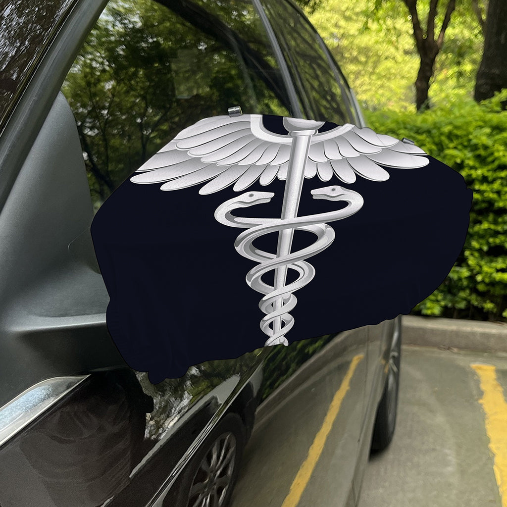 Caduceus Symbol Of Medicine Print Car Side Mirror Covers