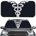 Caduceus Symbol Of Medicine Print Car Windshield Sun Shade