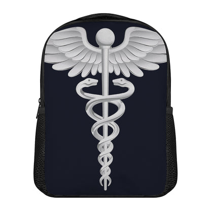 Caduceus Symbol Of Medicine Print Casual Backpack