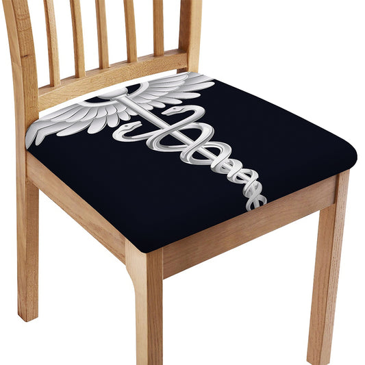 Caduceus Symbol Of Medicine Print Chair Cushion Cover
