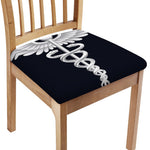 Caduceus Symbol Of Medicine Print Chair Cushion Cover