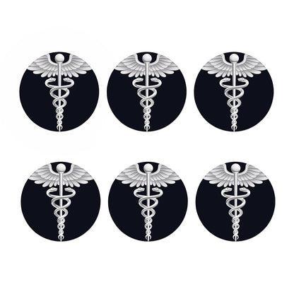 Caduceus Symbol Of Medicine Print Coaster Set