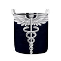 Caduceus Symbol Of Medicine Print Collapsible Laundry Basket