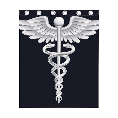 Caduceus Symbol Of Medicine Print Curtain