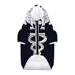 Caduceus Symbol Of Medicine Print Dog Zip Up Hoodie