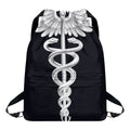 Caduceus Symbol Of Medicine Print Drawstring Backpack